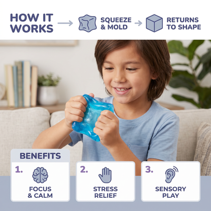 Cube Squishy Stressball – Weiches Gel-Fidget-Spielzeug für die Sinne