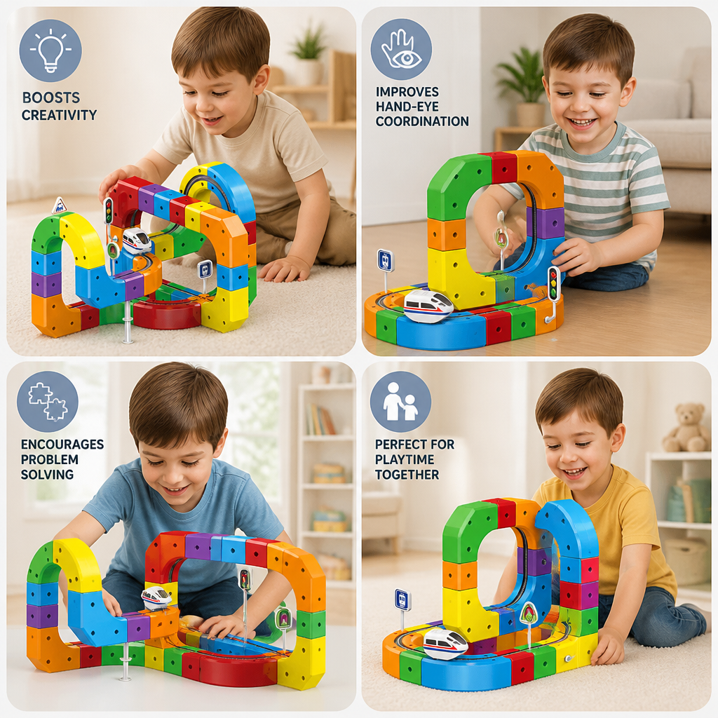 Magic rail cube track kids toy