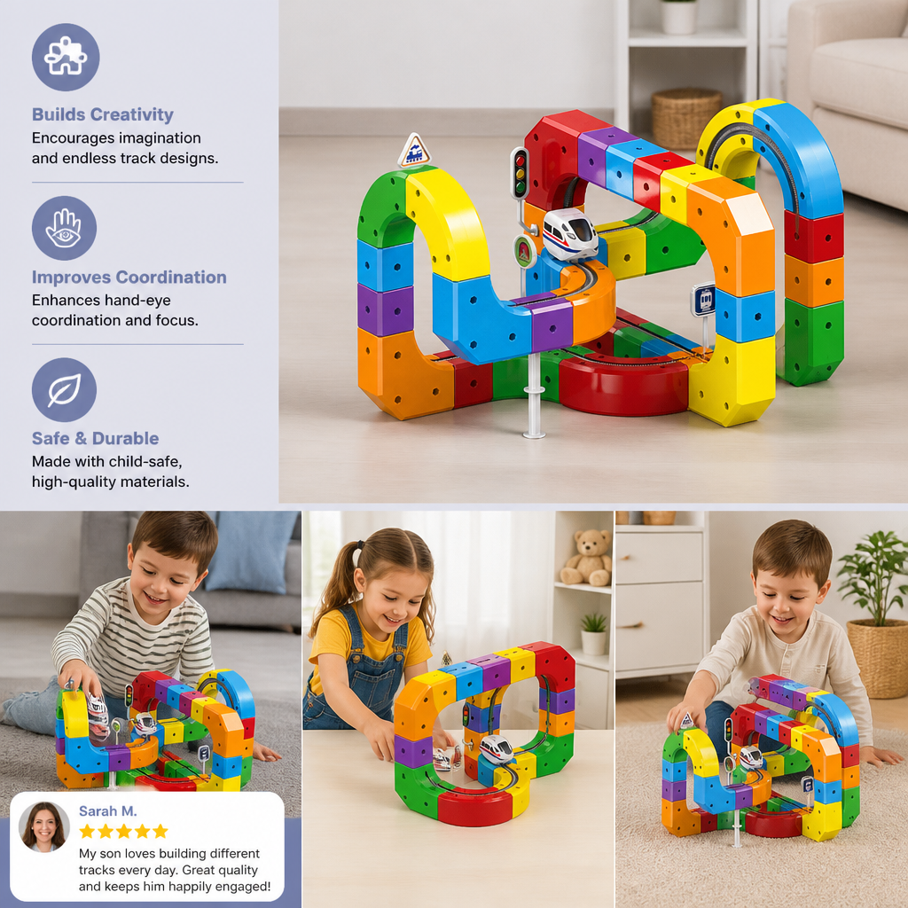 Magic rail cube track kids toy