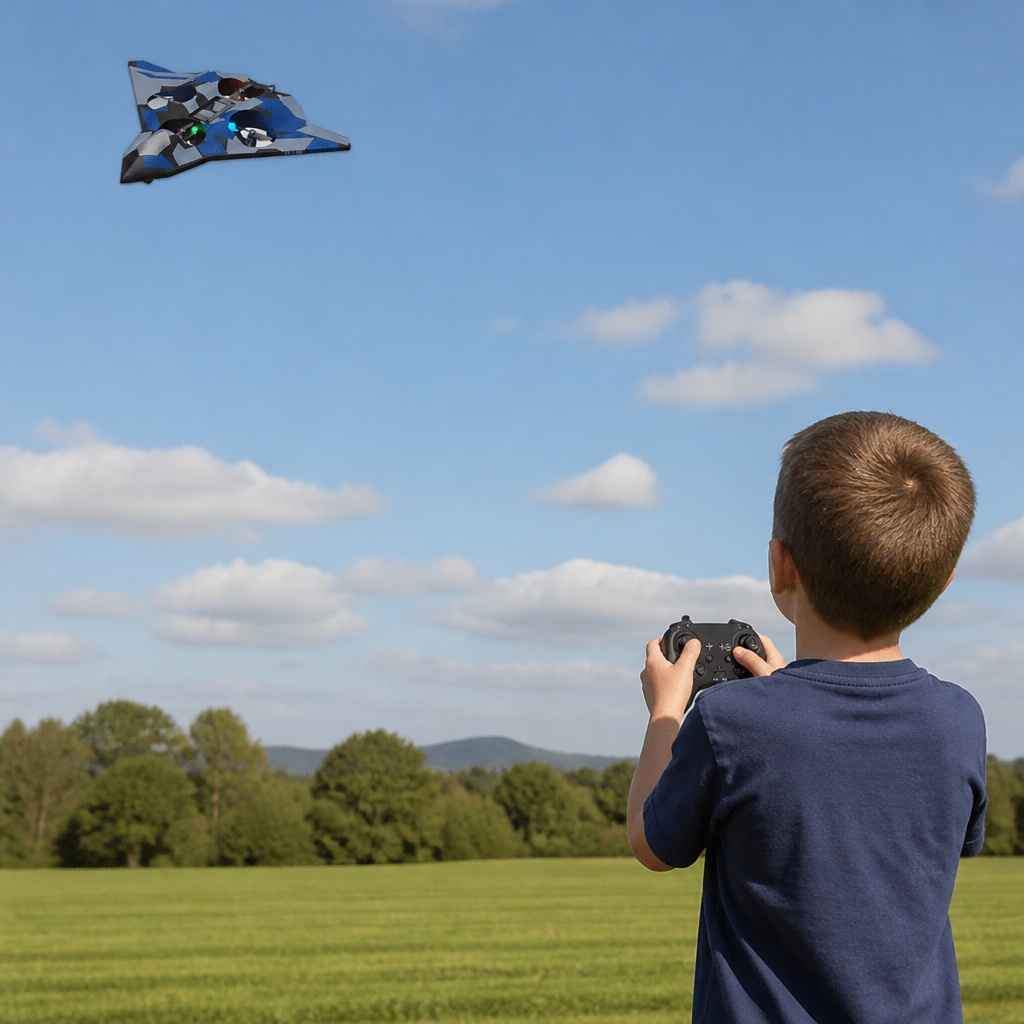 Durable Foam RC Fighter Plane with Altitude Hold & 360° Stunt Rolls