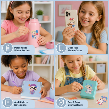 DIY Diamond Art Sticker Craft Kit for Kids