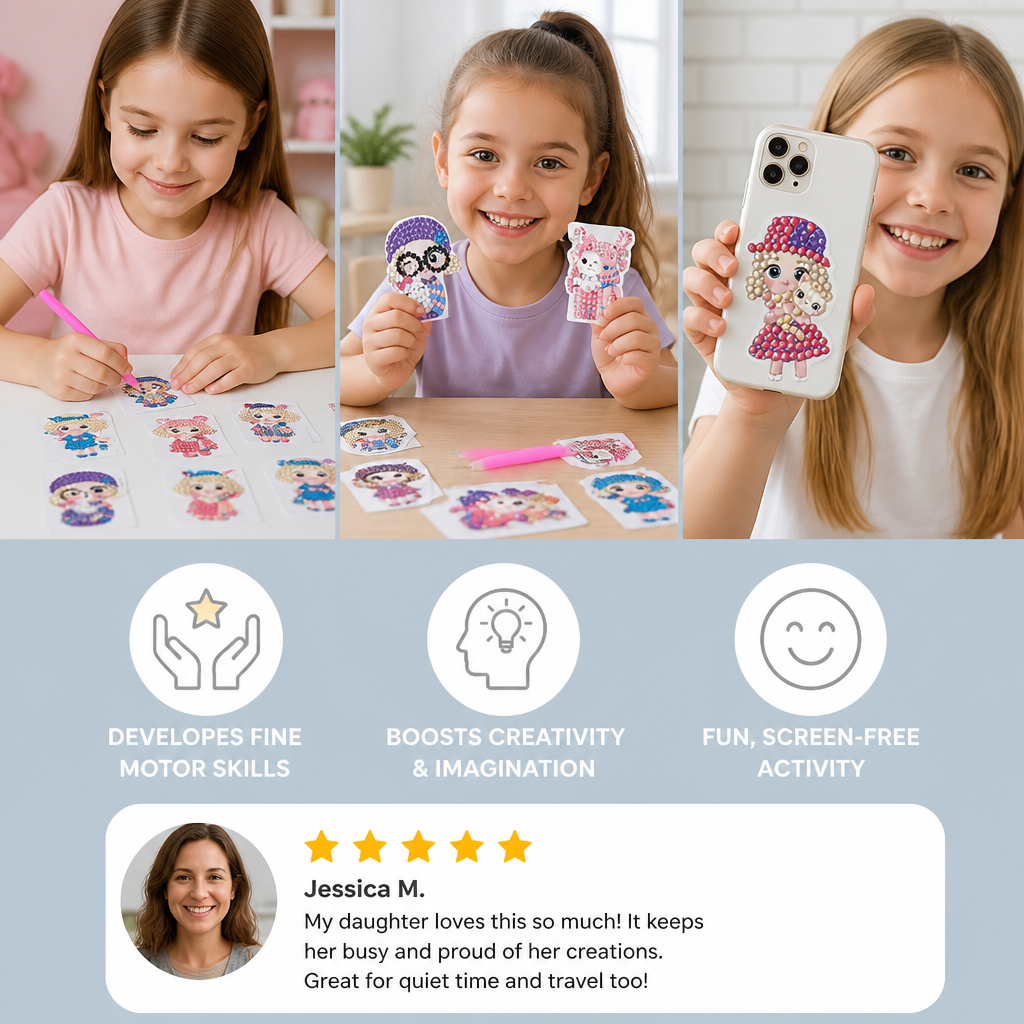 DIY Diamond Art Sticker Craft Kit for Kids