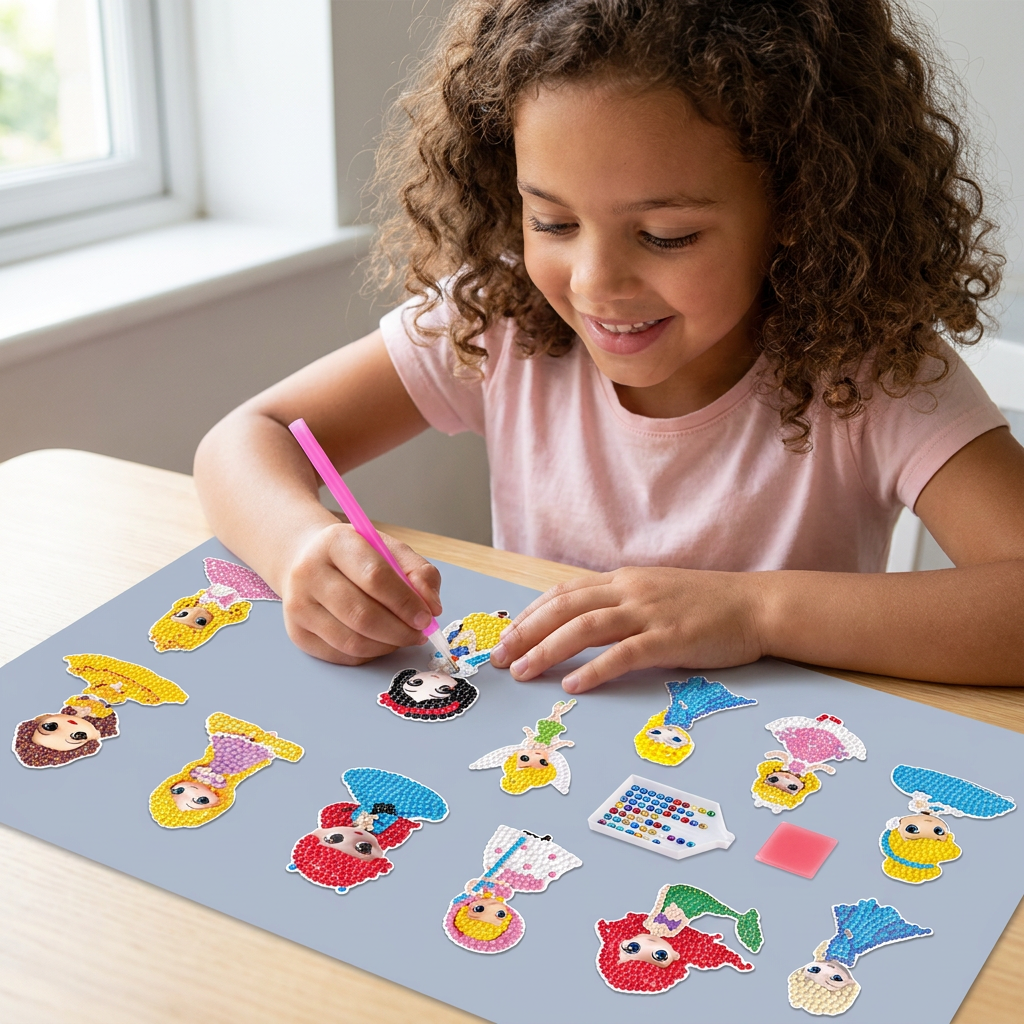 DIY Diamond Art Sticker Craft Kit for Kids