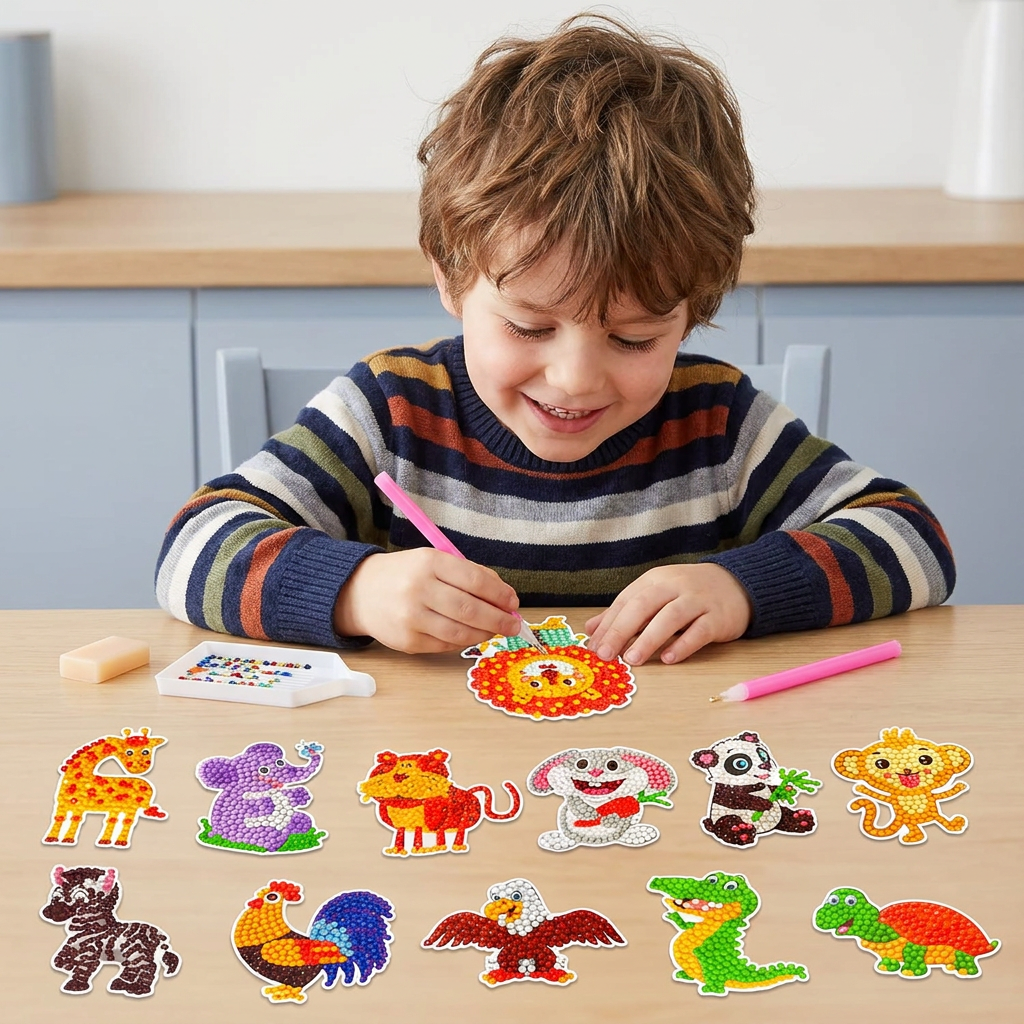 DIY Diamond Art Sticker Craft Kit for Kids