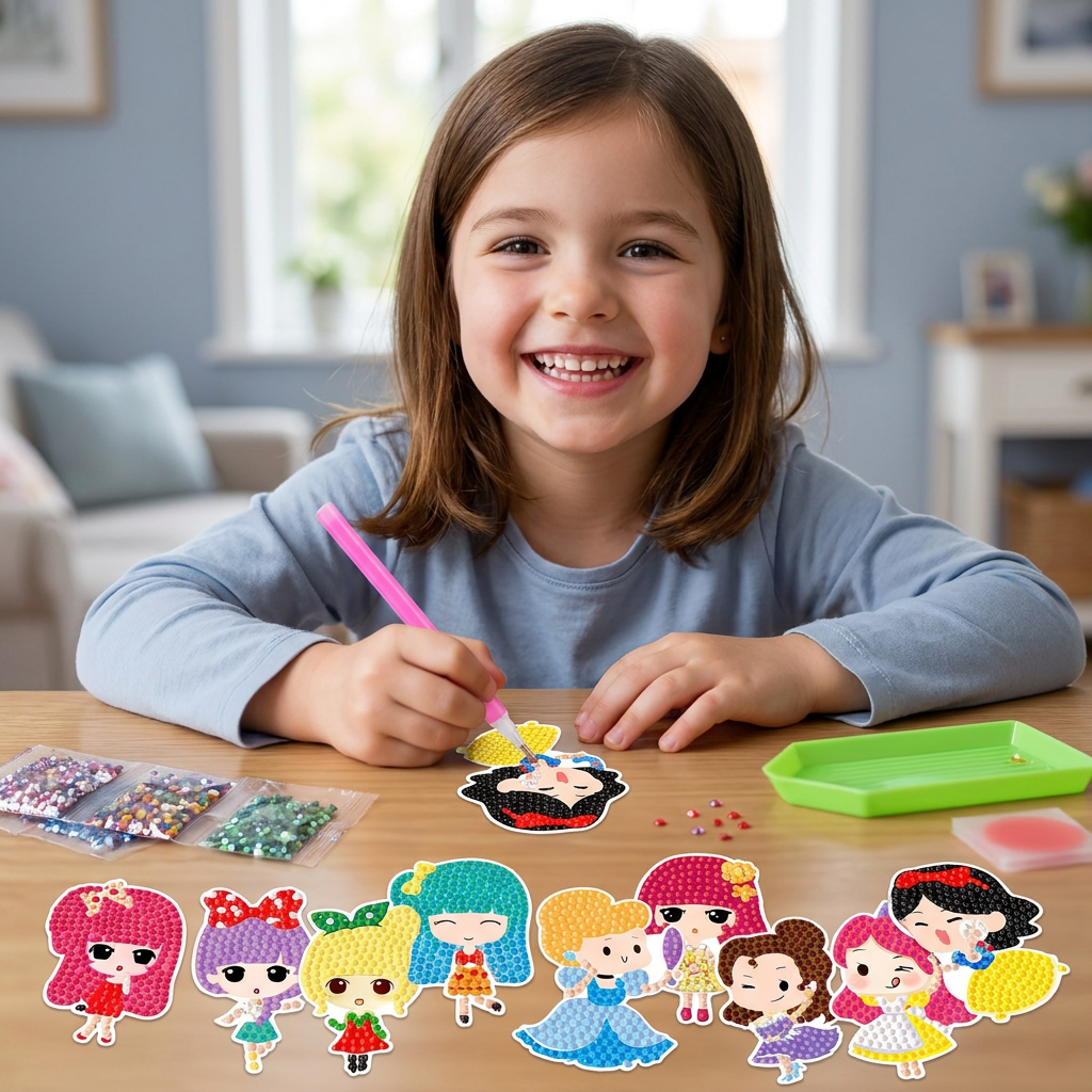 DIY Diamond Art Sticker Craft Kit for Kids