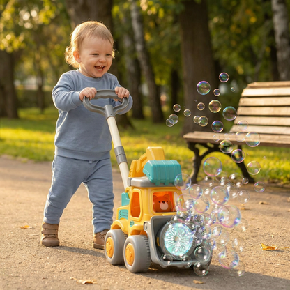 Light-Up Bubble Push Toy – Bubble Blowing Walker for Kids