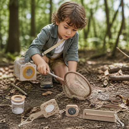 Kids Nature Explorer Kit with Bug Catcher Net Magnifier and Compass
