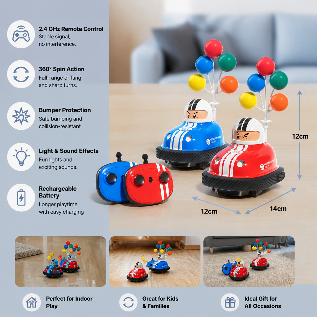 Bumper cars with skid function