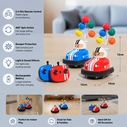 Bumper cars with skid function