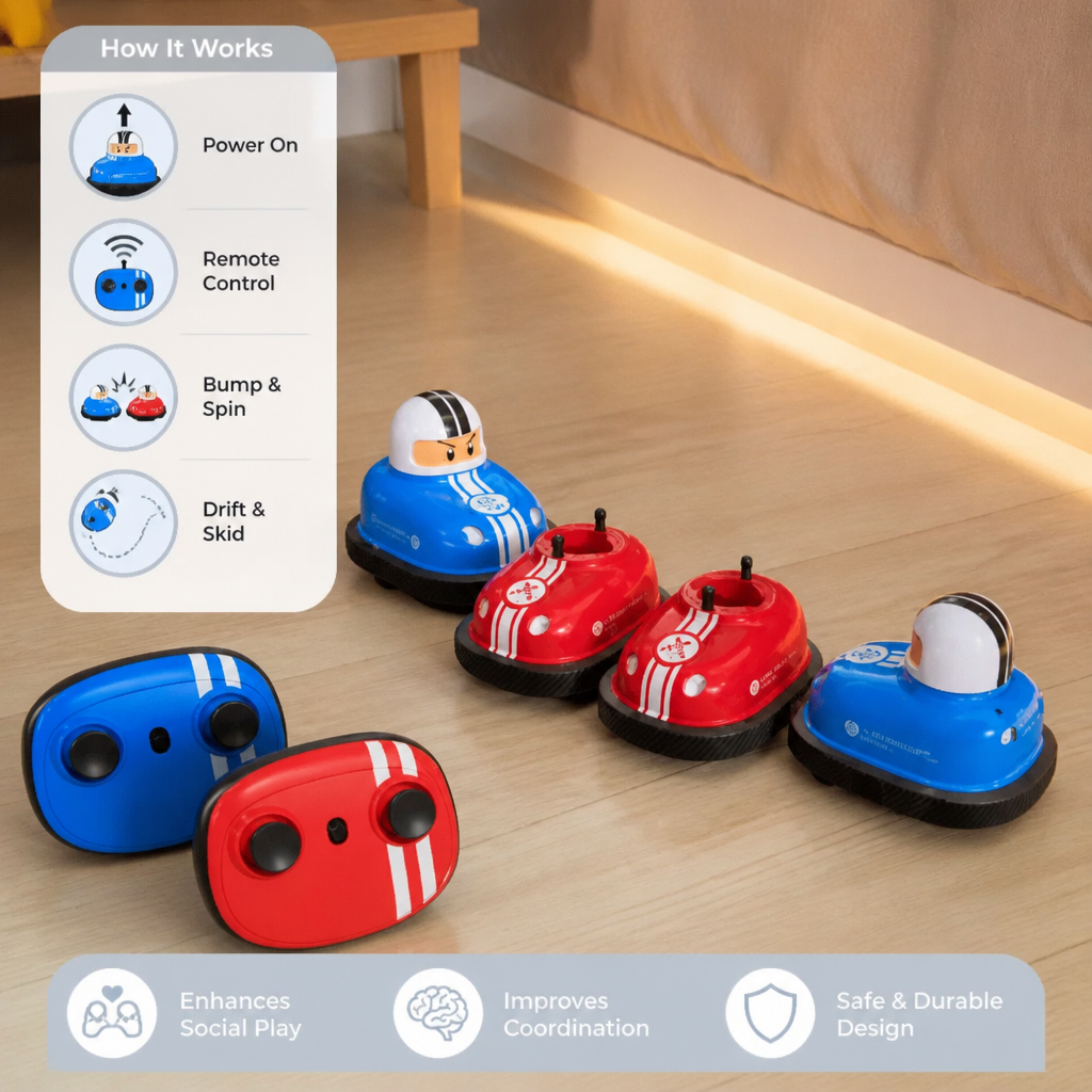 Bumper cars with skid function