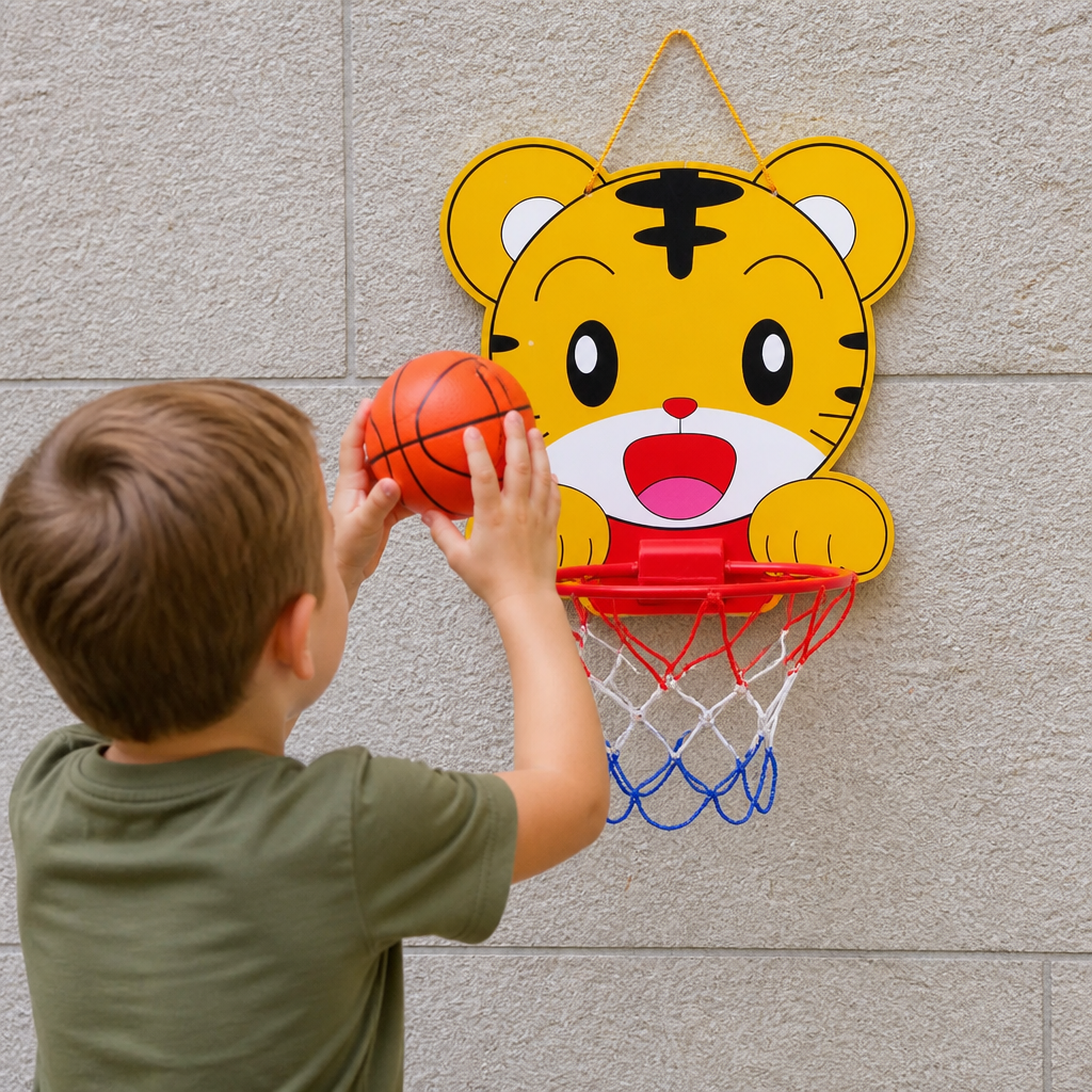 Cute animal basketball set for children