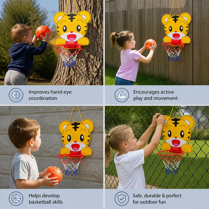 Cute animal basketball set for children