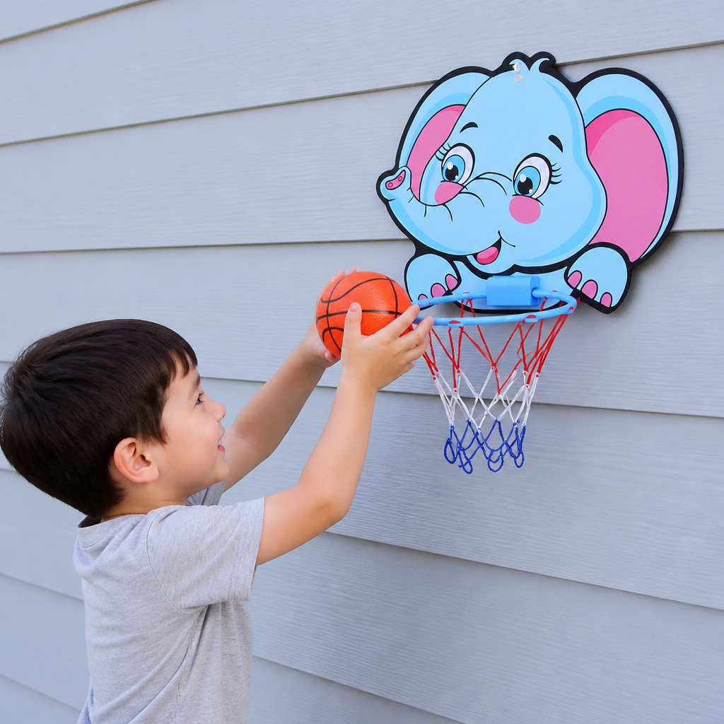 Cute animal basketball set for children