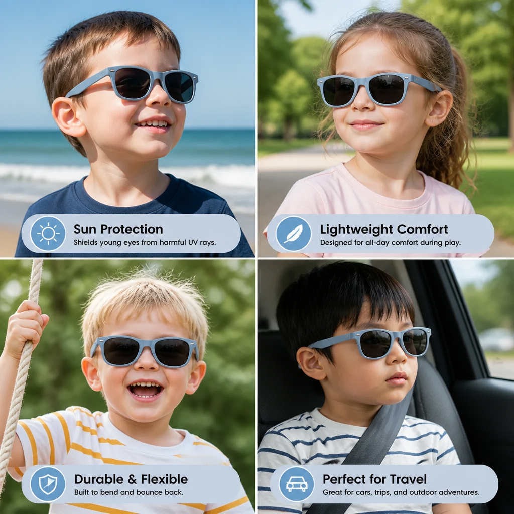Kids Flex Sunglasses with Flexible and Durable Frame