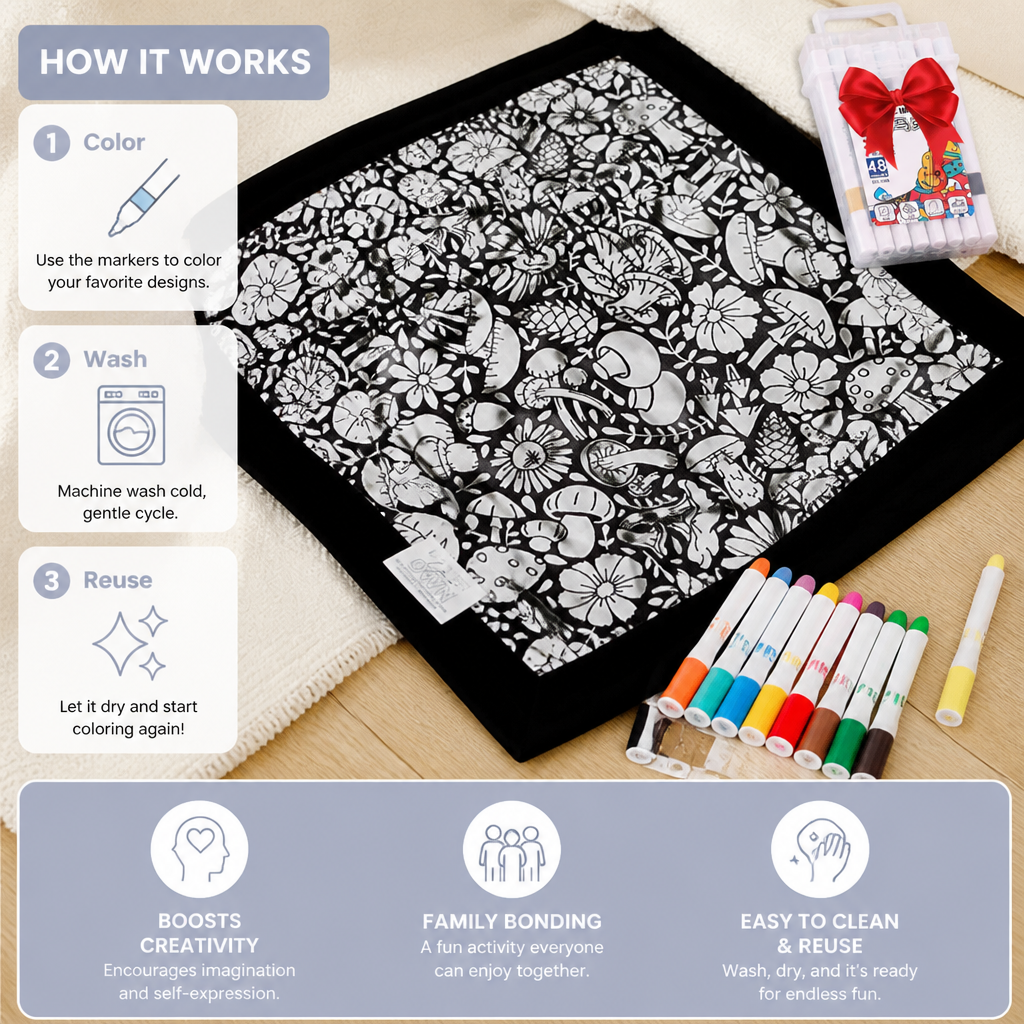 DIY Colouring Blanket for the whole family
