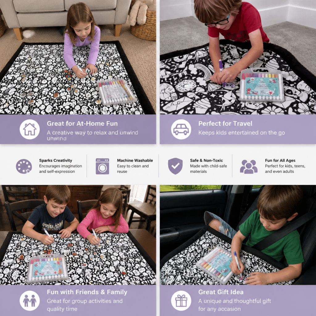 DIY Colouring Blanket for the whole family