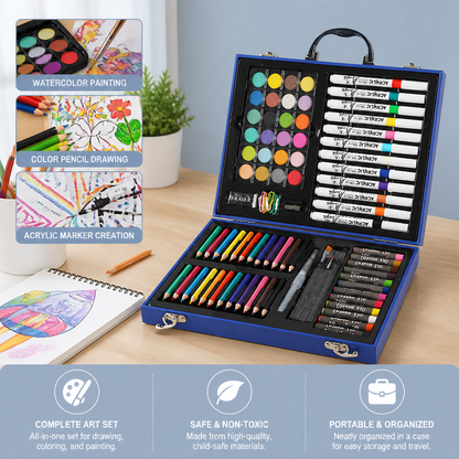 88-Piece Creative Art Case for Little Artists