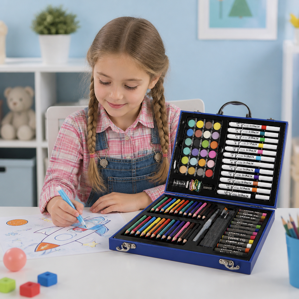 88-Piece Creative Art Case for Little Artists