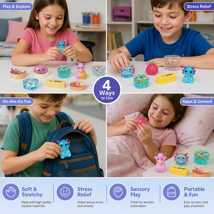 Premium Squishy Fidget Toy Set – 8 Sensory Toys