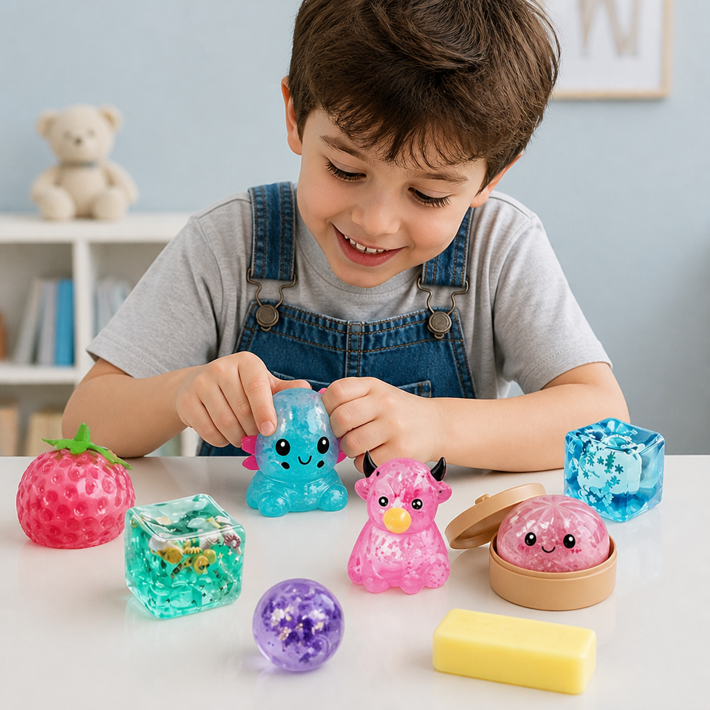 Premium Squishy Fidget Toy Set – 8 Sensory Toys