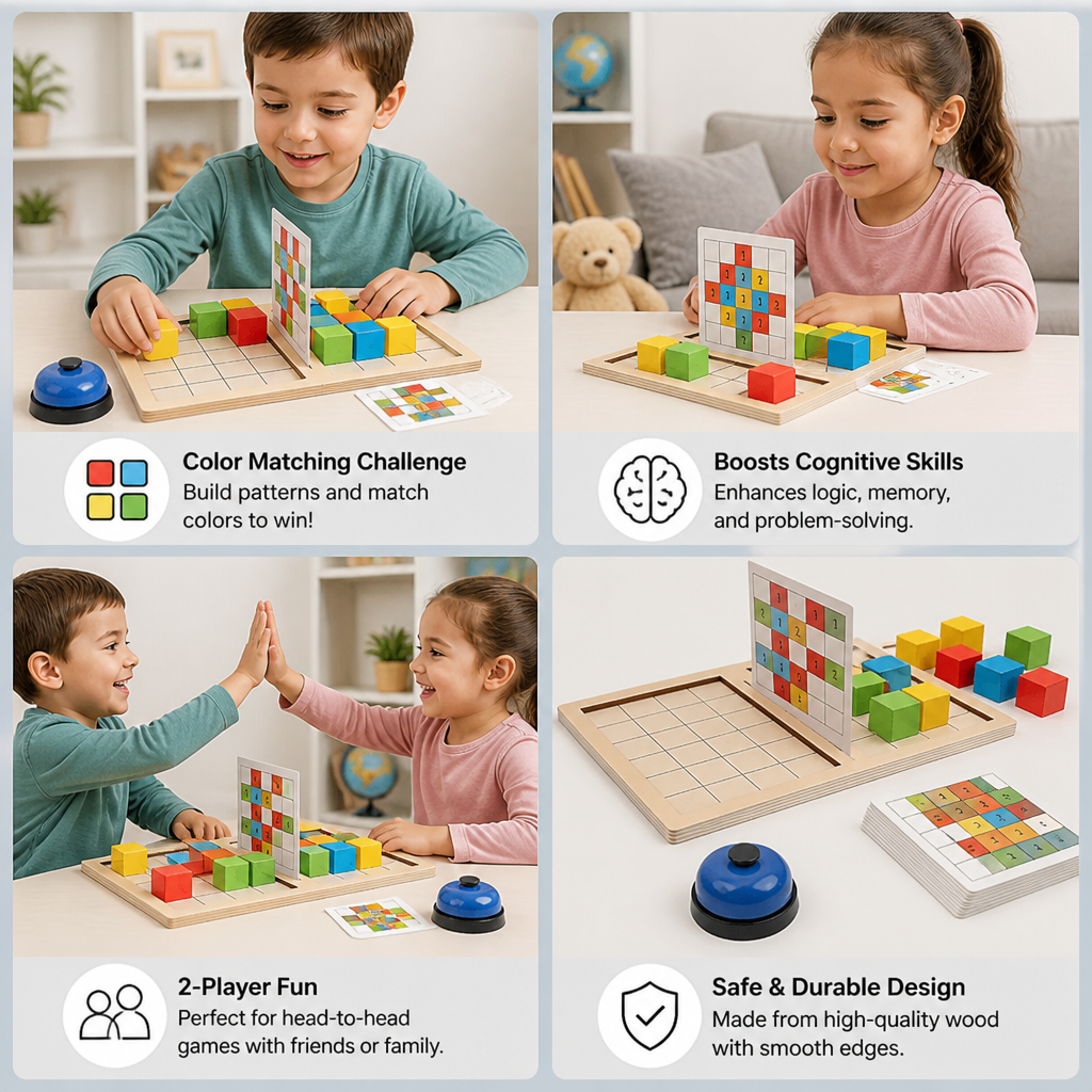 3D Color Match Building Blocks Puzzle Game