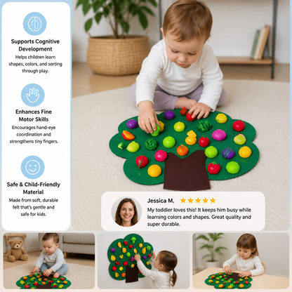 Felt Fruit Tree Activity Board – Montessori Learning Toy