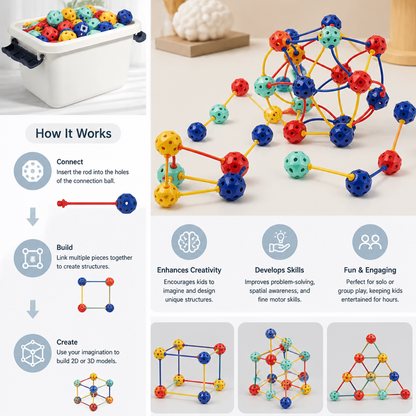 3D STEM Construction Building Set – Creative Learning Toy
