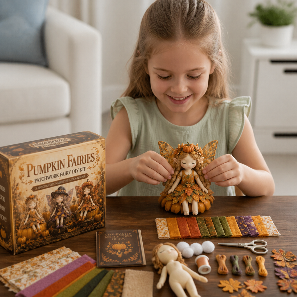 Fairy DIY Sewing Kit for Kids – Make Enchanting Fairy Dolls with Fabric, Accessories & Instructions