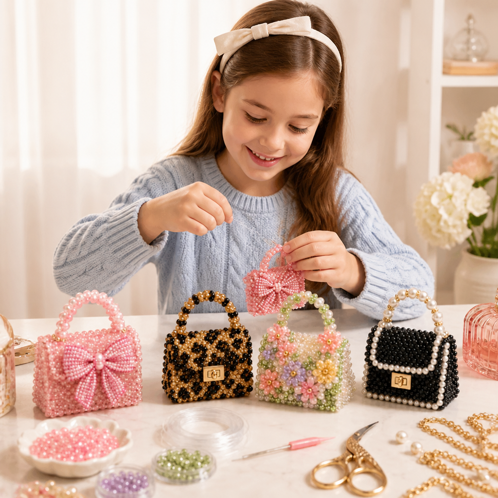 3D Beaded Animal Craft Kit – DIY Mini Bead Art Set for Beginners