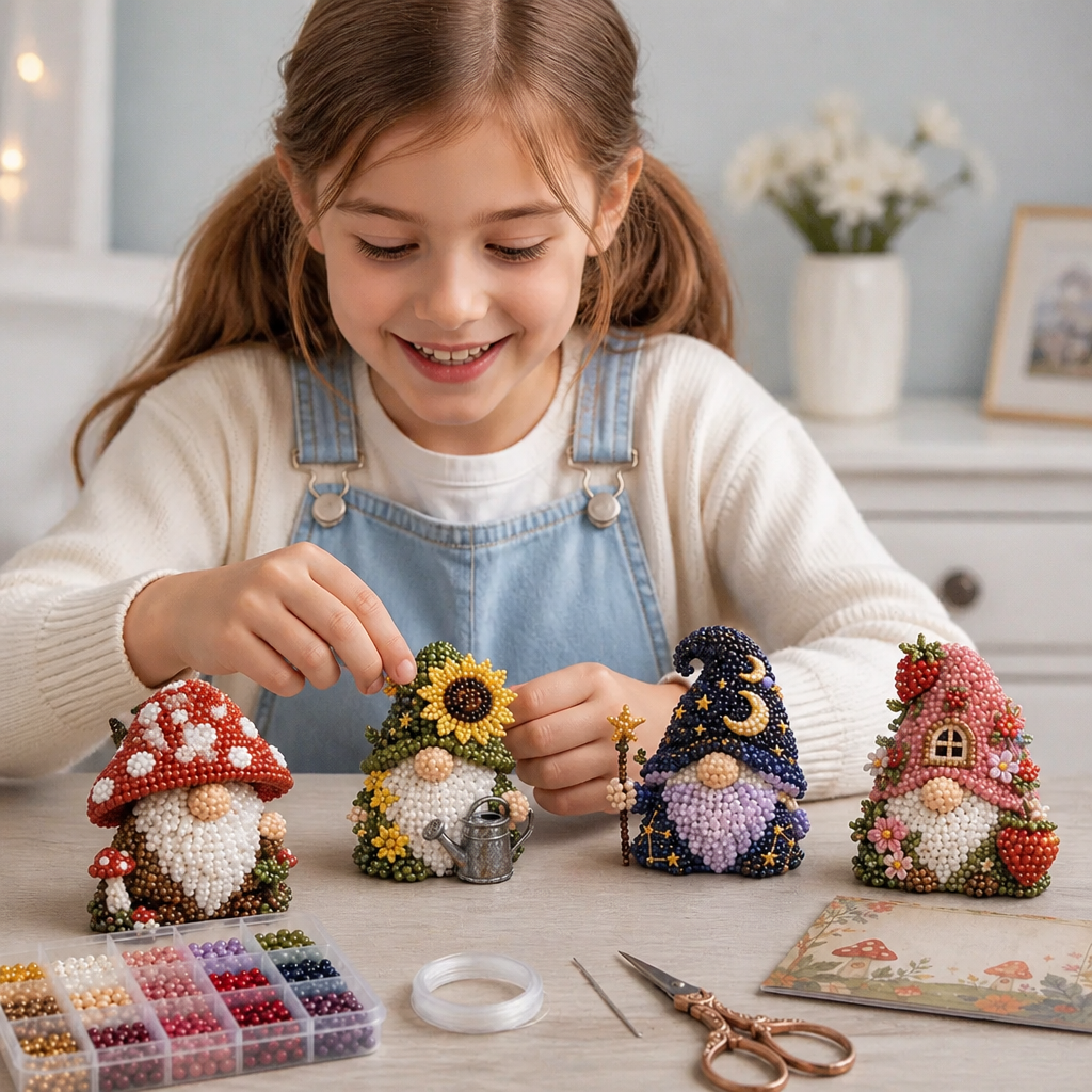 3D Beaded Animal Craft Kit – DIY Mini Bead Art Set for Beginners