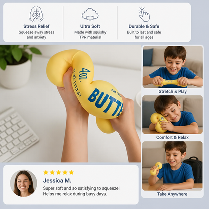 Jumbo Squishy Butter Stick – Slow-Rise Stress Ball & Sensory Fidget Toy