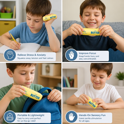 Jumbo Squishy Butter Stick – Slow-Rise Stress Ball & Sensory Fidget Toy