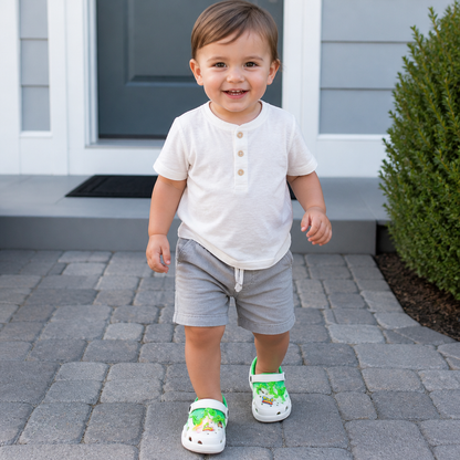 Kids’ LED Dinosaur Clogs – Light-Up Non-Slip Summer Garden & Beach Shoes