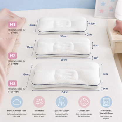 Ergonomic Neck Support Memory Foam Kids Pillow