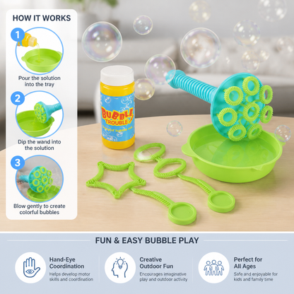 Magic Bubble Blower Stick Set