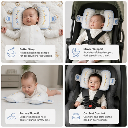 Adjustable Baby Head Shaping Pillow with Millet Filling