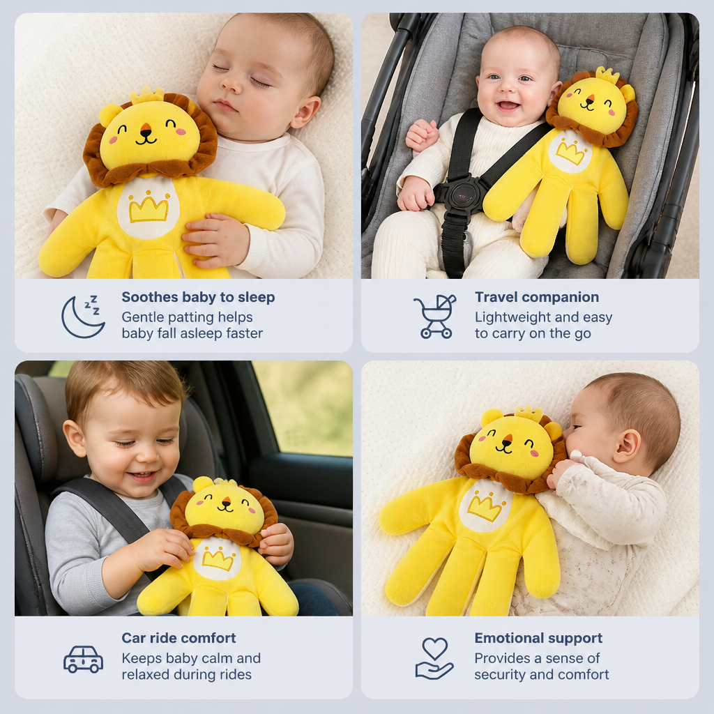 Baby Sleep Soothing Patting Animal Plush