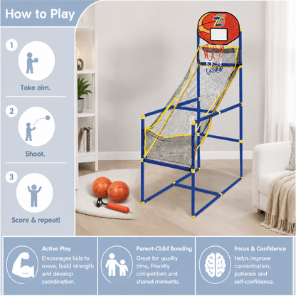 Adjustable Kids Basketball Hoop Set - That Grows With Your Kids