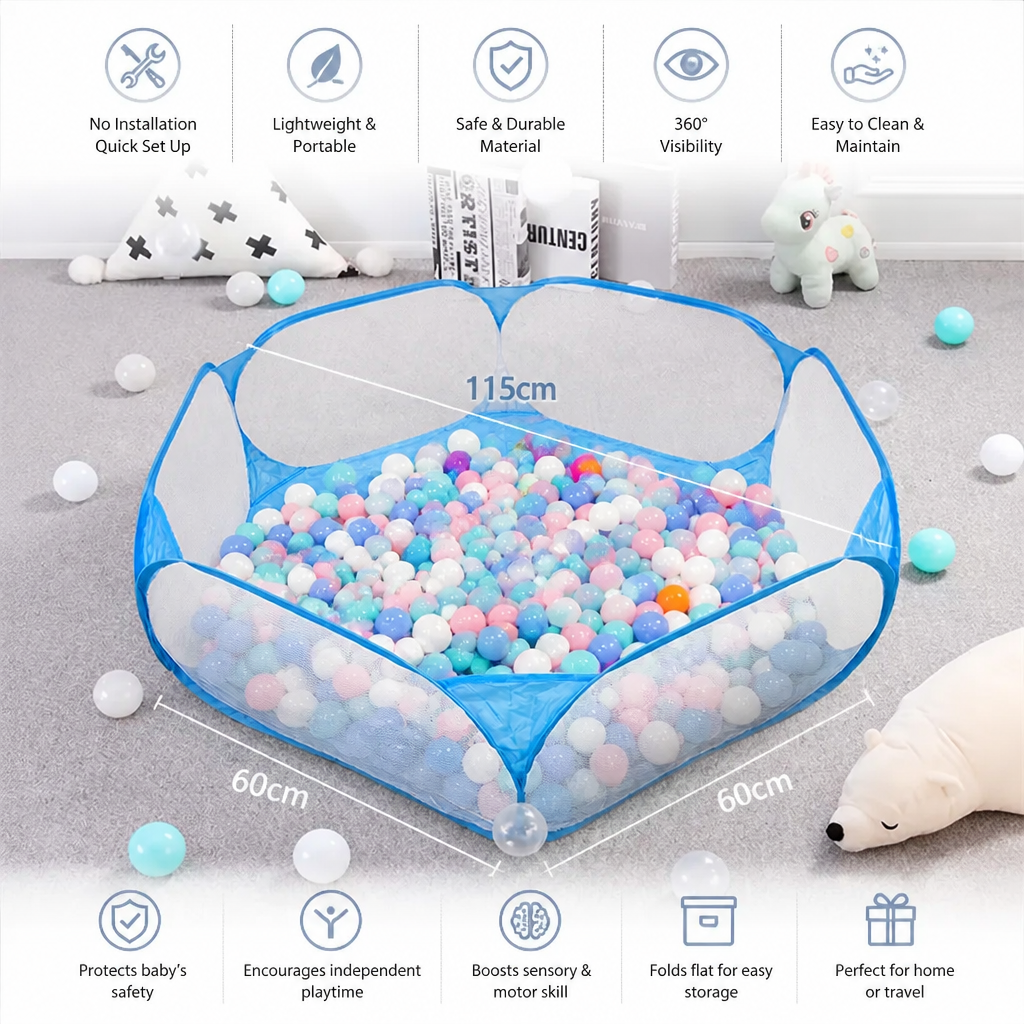 Portable Pop-Up Baby Playpen Tent for Toddlers