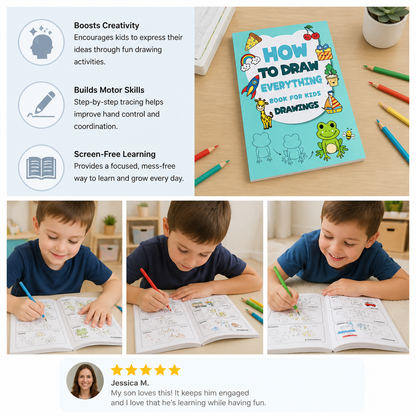 Montessori How to Draw Activity Book – Step-by-Step Learning & Drawing Practice