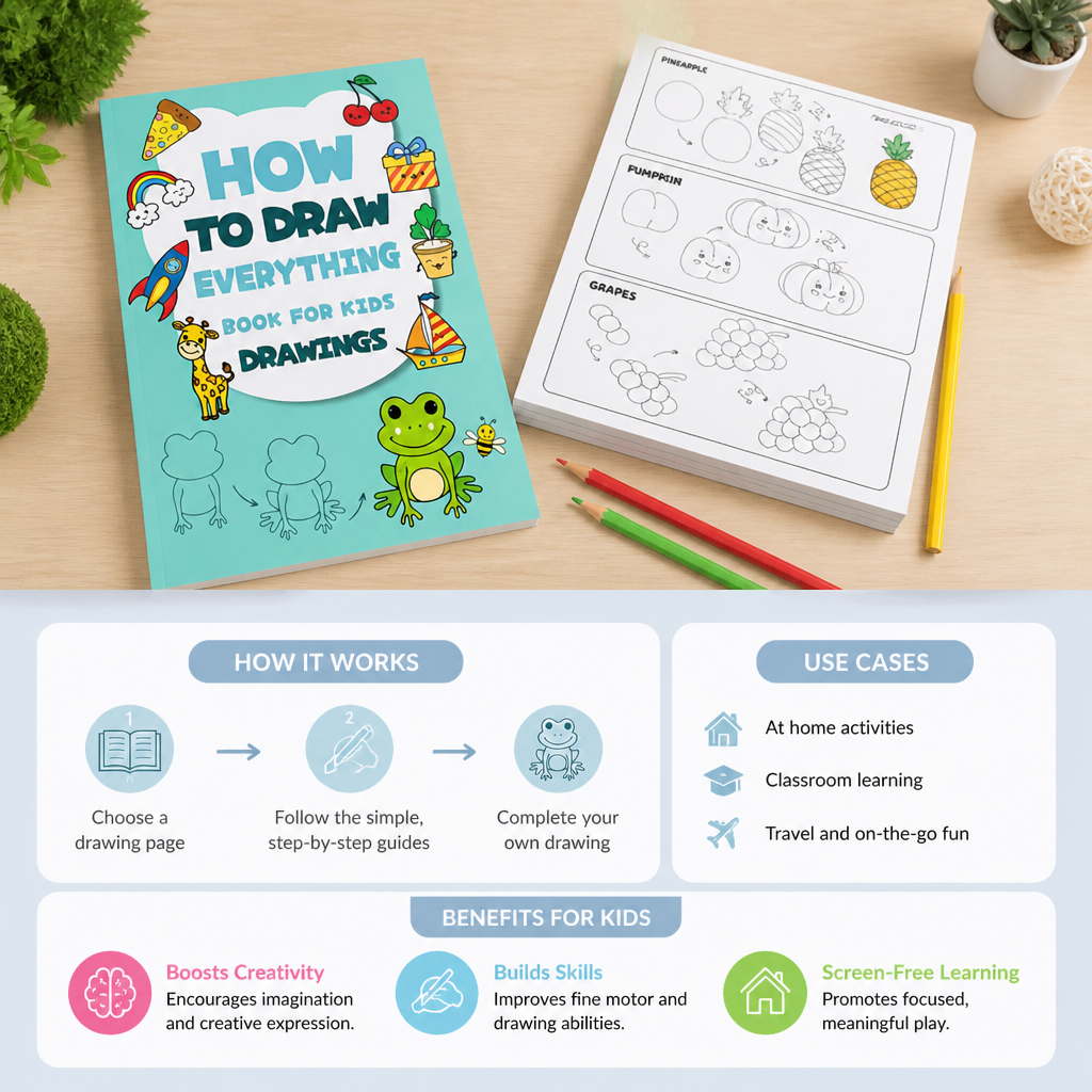 Montessori How to Draw Activity Book – Step-by-Step Learning & Drawing Practice