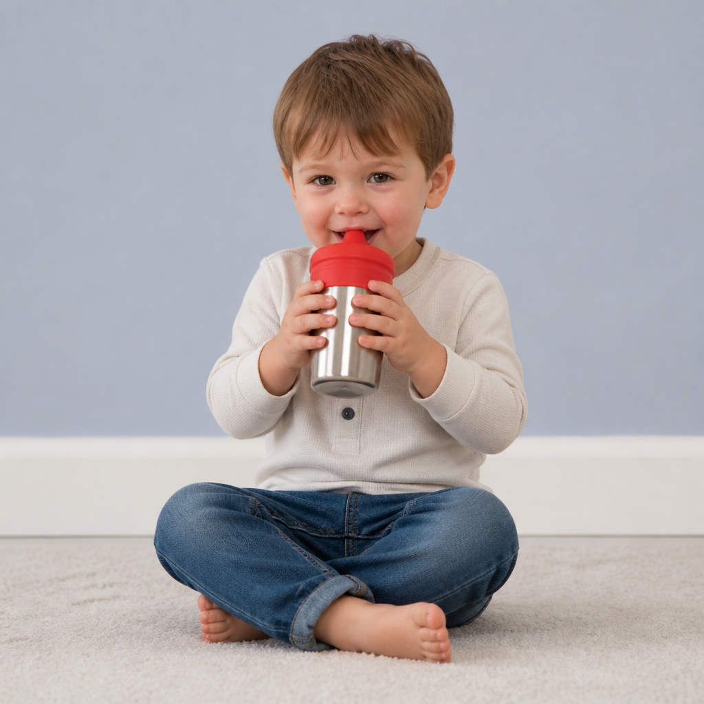 BPA-Free Spillproof Silicone Sippy Cup Lids with Straw
