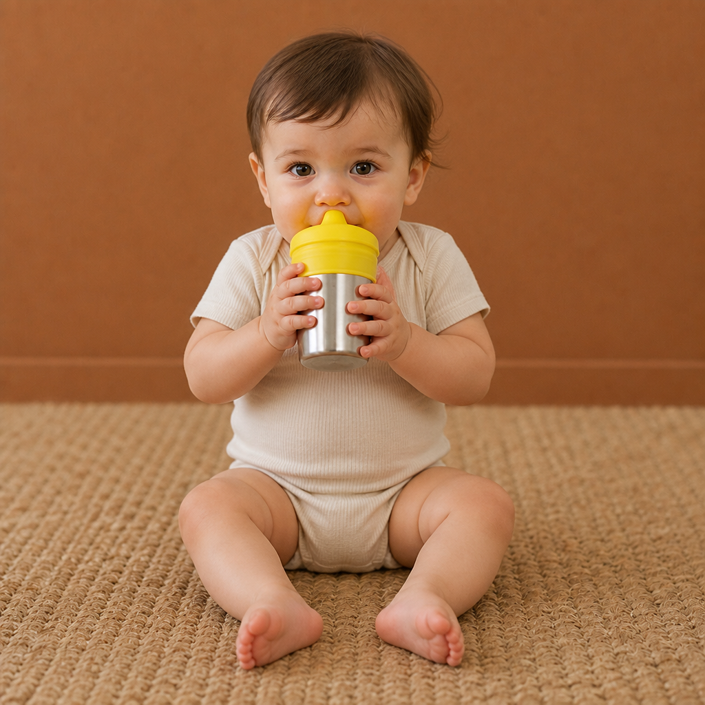 BPA-Free Spillproof Silicone Sippy Cup Lids with Straw