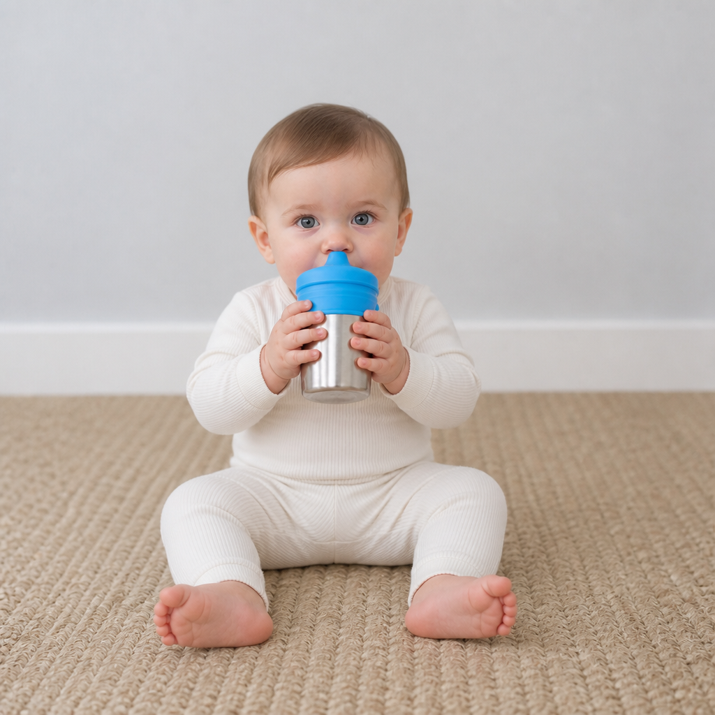 BPA-Free Spillproof Silicone Sippy Cup Lids with Straw