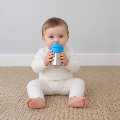 BPA-Free Spillproof Silicone Sippy Cup Lids with Straw