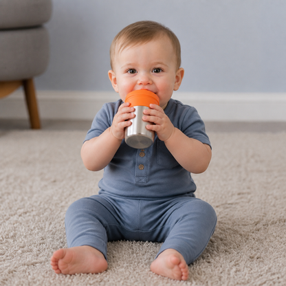 BPA-Free Spillproof Silicone Sippy Cup Lids with Straw