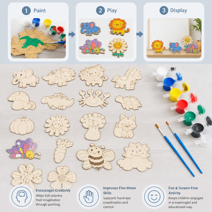 DIY Wooden Paint & Play Craft Kit for Kids