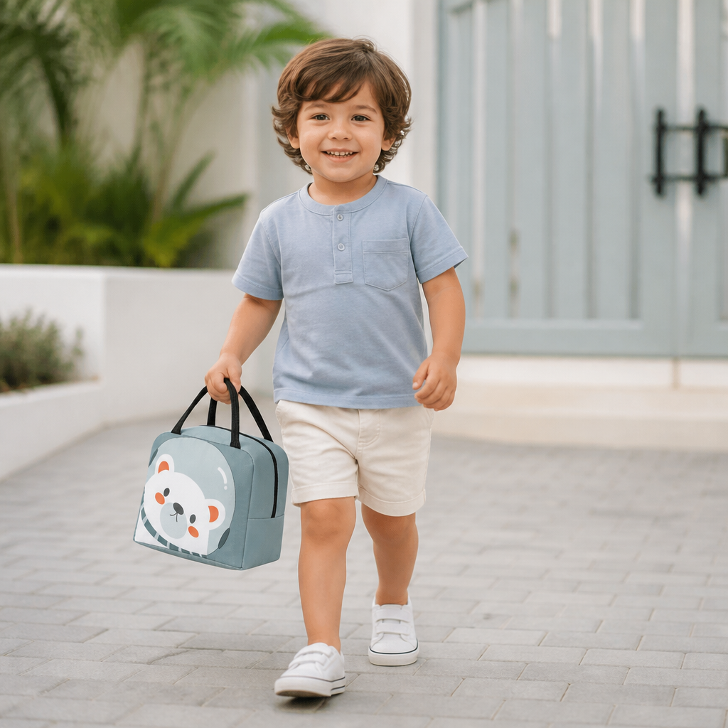 Cartoon Animal Insulated Lunch Bag for Kids