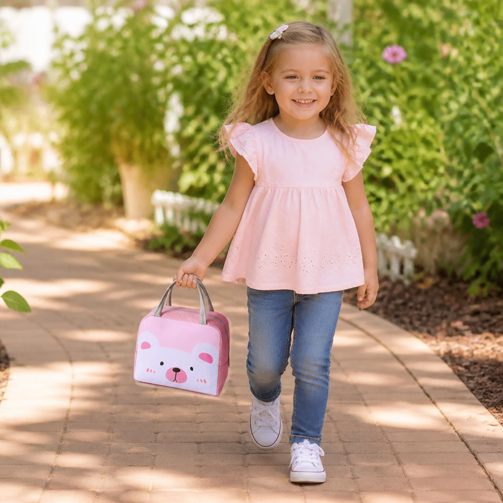 Cartoon Animal Insulated Lunch Bag for Kids