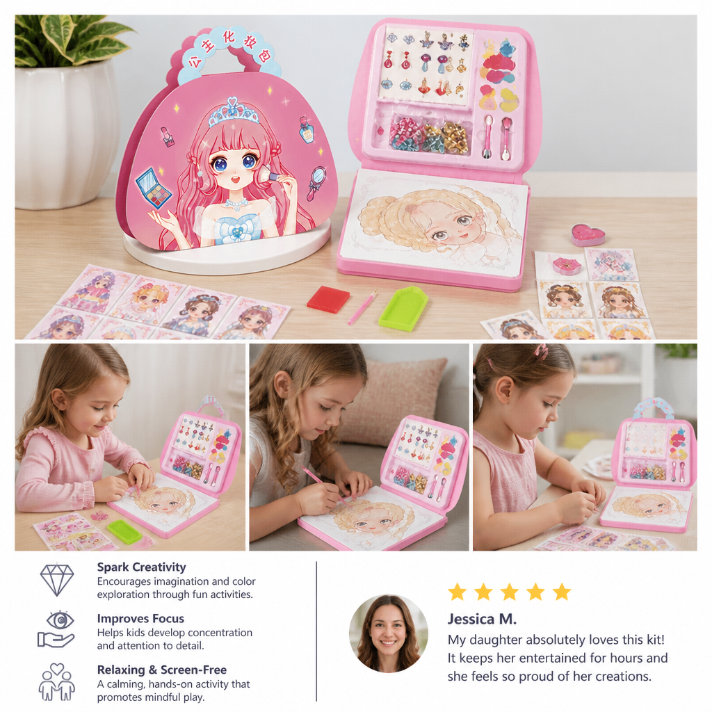 Princess Diamond Painting & Foil Art Book Craft Kit